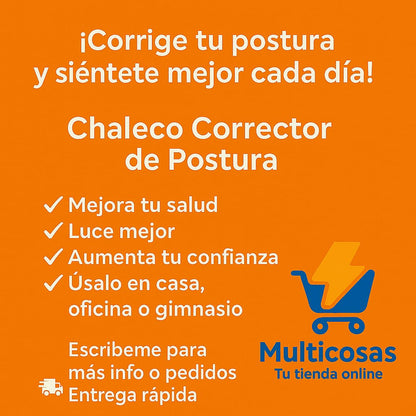 Chaleco Corrector De Postura Ortopédico Unisex Para Columna